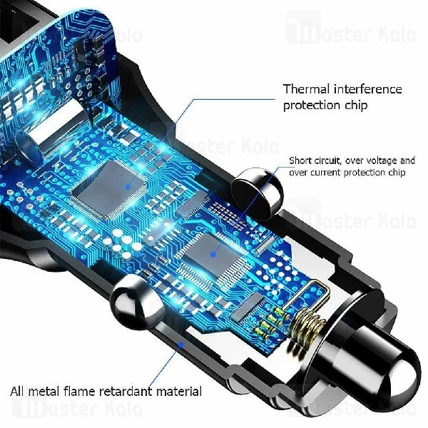 شارژر فندکی جویروم Joyroom JR-C07 Digital Car Charger توان 4.8 آمپر