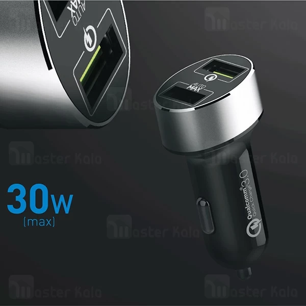 شارژر فندکی Momax UC9 Dual Port USB Qualcomm 3.0 Car Charger