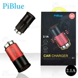 شارژر فندکی پی بلو Piblue C3 Car Charger توان 2.1 آمپر