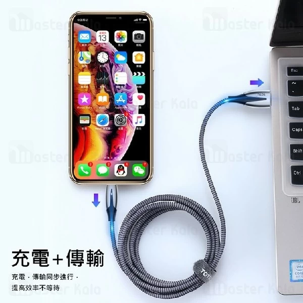 کابل لایتنینگ توتو TOTU BLA-050 Data Cabe توان 2.4 آمپر و طول 1.2 متر