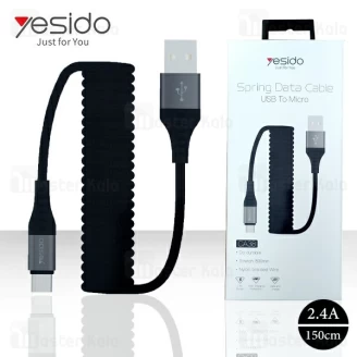 کابل میکرو یو اس بی یسیدو Yesido CA38 Spring توان 2.4 آمپر و طول 1.5 متر