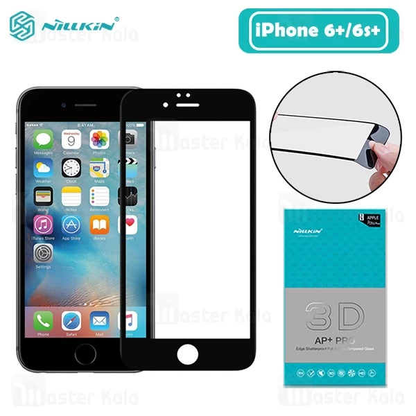 محافظ صفحه شیشه ای تمام صفحه نیلکین Apple iPhone 6 Plus / 6s Plus Nillkin 3D AP+ Pro