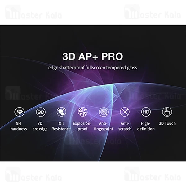 محافظ صفحه شیشه ای تمام صفحه نیلکین Apple iPhone 6 Plus / 6s Plus Nillkin 3D AP+ Pro