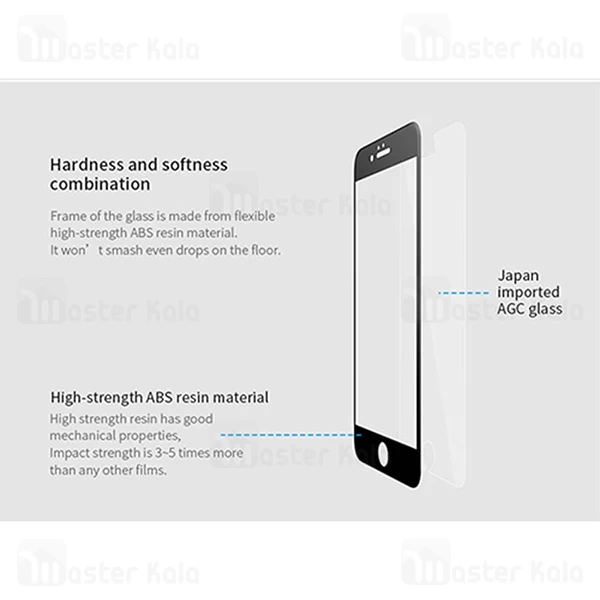 محافظ صفحه شیشه ای تمام صفحه نیلکین Apple iPhone 6 Plus / 6s Plus Nillkin 3D AP+ Pro