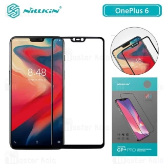 محافظ صفحه شیشه ای تمام صفحه تمام چسب نیلکین وان پلاس OnePlus 6 Nillkin CP+ Pro