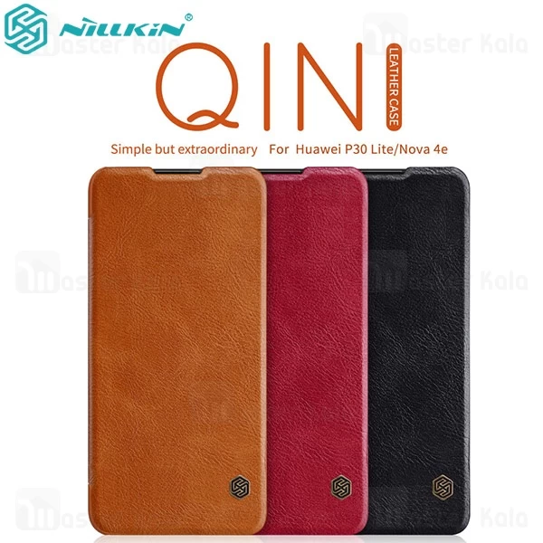 کیف چرمی Huawei P30 Lite / Nova 4e Nillkin Qin Leather Case