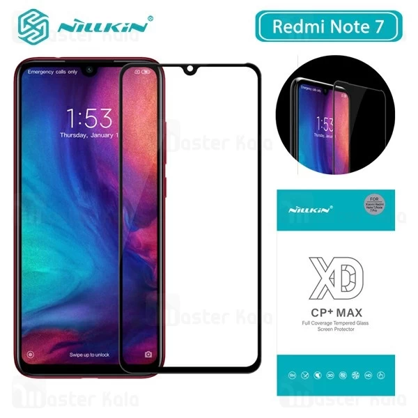 محافظ صفحه شیشه ای تمام صفحه تمام چسب نیلکین شیائومی Xiaomi Redmi Note 7 XD CP+ Max