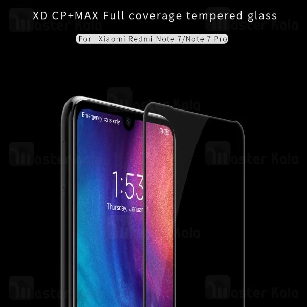 محافظ صفحه شیشه ای تمام صفحه تمام چسب نیلکین شیائومی Xiaomi Redmi Note 7 XD CP+ Max
