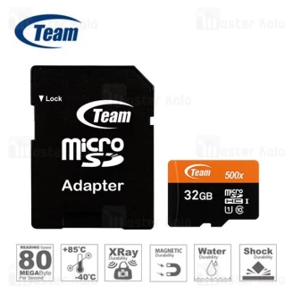 کارت حافظه میکرو اس دی 32 گیگابایت تیم گروپ TeamGruop 600x 80MBs UHS-I 32GB