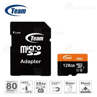 کارت حافظه میکرو اس دی 128 گیگابایت تیم گروپ TeamGruop 600x 80MBs UHS-I 128GB