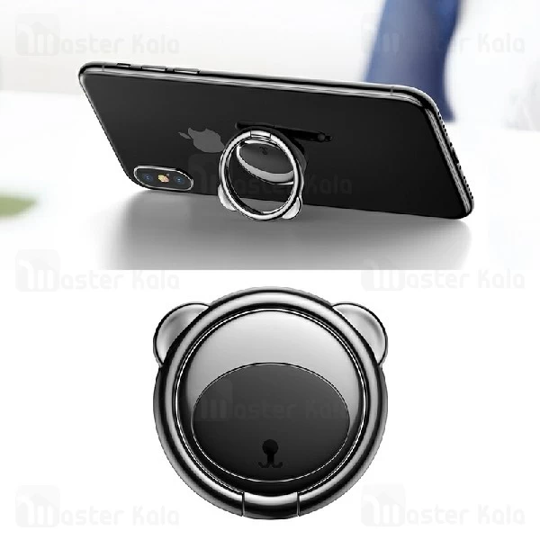 حلقه نگهدارنده موبایل بیسوس Baseus Bear Finger Metal Ring SUBR-01 طرح خرس