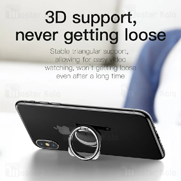 حلقه نگهدارنده موبایل بیسوس Baseus Bear Finger Metal Ring SUBR-01 طرح خرس