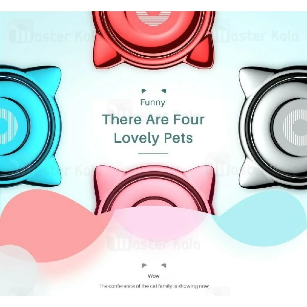 حلقه نگهدارنده موبایل بیسوس Baseus Cat Ear Ring Bracket SUMA-01 طرح گربه