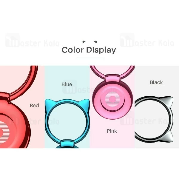 حلقه نگهدارنده موبایل بیسوس Baseus Cat Ear Ring Bracket SUMA-01 طرح گربه