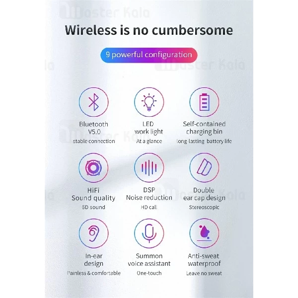 هندزفری بلوتوث بیسوس Baseus Encok Wireless Earphone A03 NGA03-01 به همراه داک شارژ