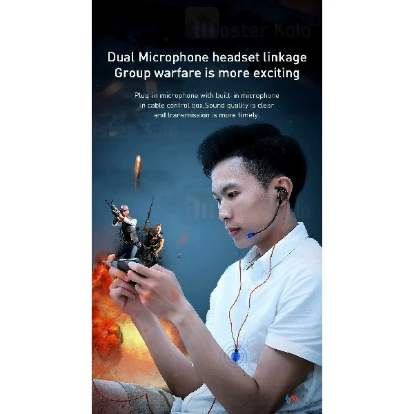 هندزفری سیمی بیسوس Baseus GAMO Wired Earphone H15 NGH15-01 طراحی گیمینگ