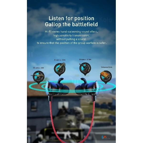 هندزفری سیمی بیسوس Baseus GAMO Wired Earphone H15 NGH15-01 طراحی گیمینگ