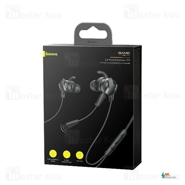 هندزفری سیمی بیسوس Baseus GAMO Wired Earphone H15 NGH15-01 طراحی گیمینگ