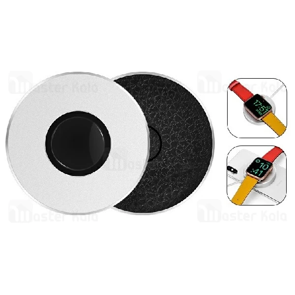 شارژر وایرلس Coteetci WS-17 Mini 2 in 1 Wireless 10W شارژ گوشی و اپل واچ