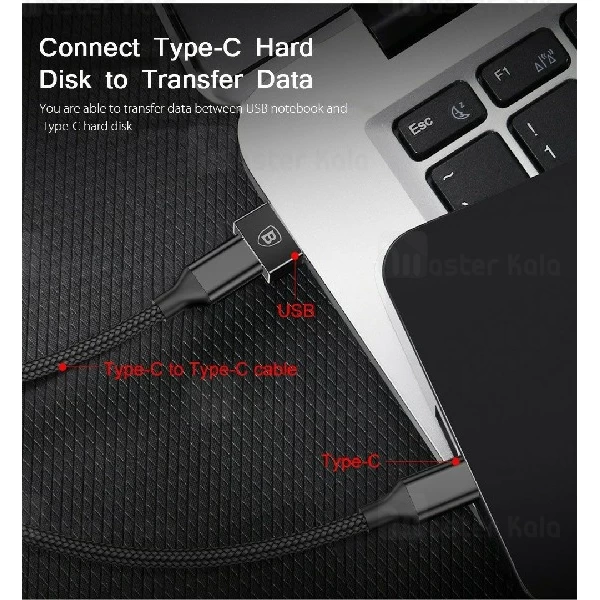 تبدیل Type C به USB بیسوس Baseus Exquisite USB to Type-C Converter CATJQ-A01