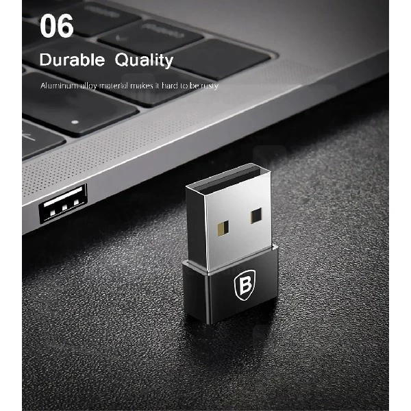 تبدیل Type C به USB بیسوس Baseus Exquisite USB to Type-C Converter CATJQ-A01