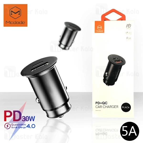 شارژر فندکی فست شارژ مک دودو Mcdodo CC-6560 QC4.0 توان 5 آمپر با پورت Type C