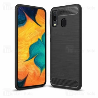 قاب محافظ ژله ای سامسونگ Samsung Galaxy A20 / A30 Fiber Carbon Rugged Armor