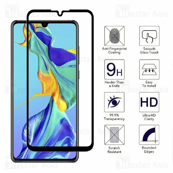 محافظ صفحه شیشه ای تمام صفحه تمام چسب TT هواوی Huawei P30