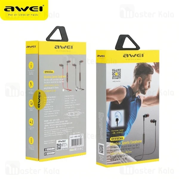 هندزفری بلوتوث اوی AWEI B990bl Wireless Earphone طراحی گردنی