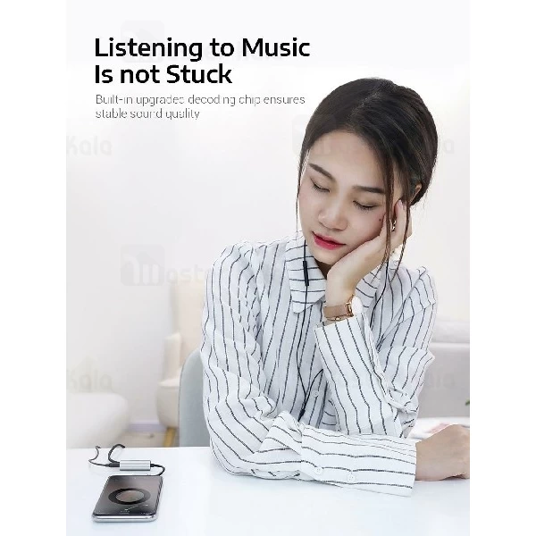 کابل تبدیل لایتنینگ اتصال همزمان هندزفری و شارژر بیسوس Baseus Audio Converter CALL42-01