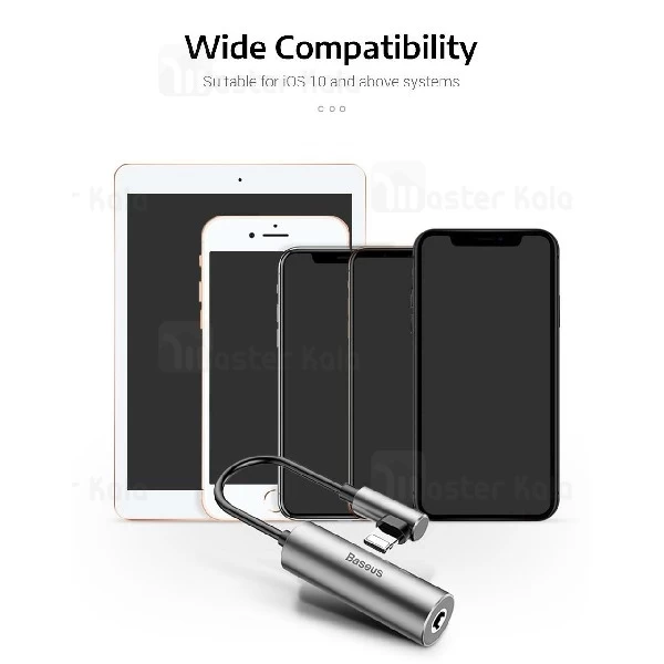 کابل تبدیل لایتنینگ اتصال همزمان هندزفری و شارژر بیسوس Baseus Audio Converter CALL42-01