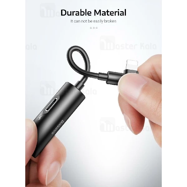 کابل تبدیل لایتنینگ اتصال همزمان هندزفری و شارژر بیسوس Baseus Audio Converter CALL42-01