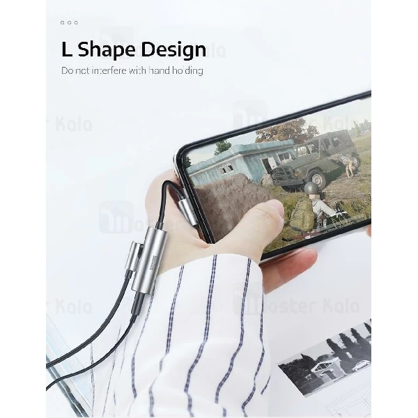 کابل تبدیل لایتنینگ اتصال همزمان هندزفری و شارژر بیسوس Baseus Audio Converter CALL42-01