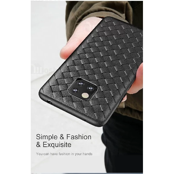 قاب طرح چرم و حصیری HUAWEI Mate 20 Pro Baseus Weaving WIHWMATE20P-BV01