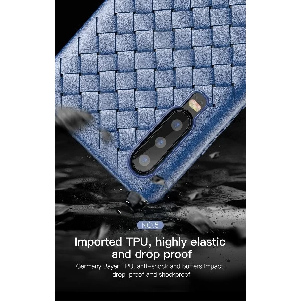 قاب طرح چرم و حصیری HUAWEI P30 Baseus Weaving WIHWP30-BV03