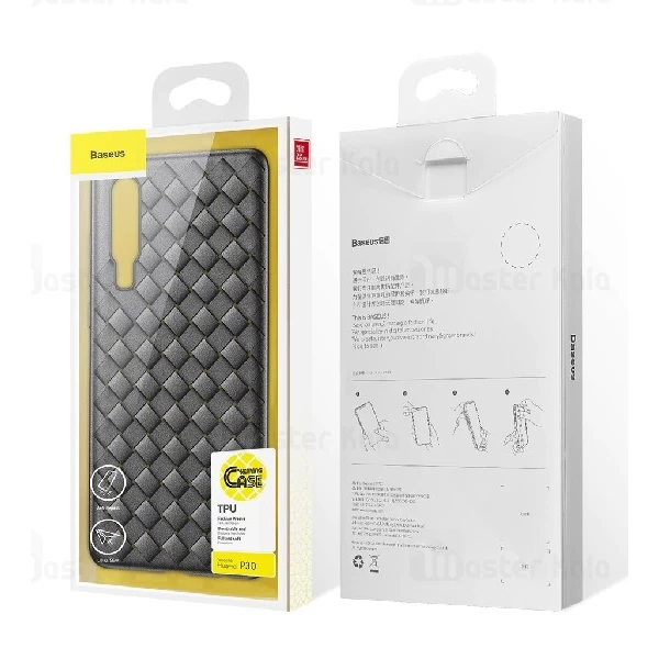 قاب طرح چرم و حصیری HUAWEI P30 Baseus Weaving WIHWP30-BV03