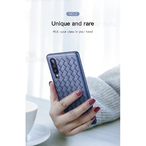 قاب طرح چرم و حصیری HUAWEI P30 Baseus Weaving WIHWP30-BV03