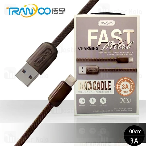 کابل میکرو یو اس بی ترانیو Tranyoo X9 Data Cable با توان 3 آمپر و طول 1 متر