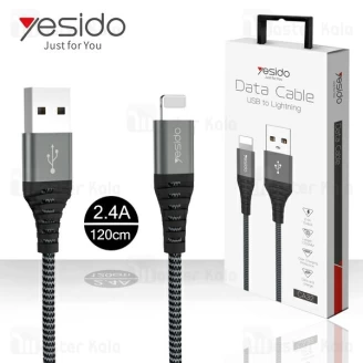 کابل لایتنینگ یسیدو Yesido CA32 Cable توان 2.4 آمپر و طول 1.2 متر