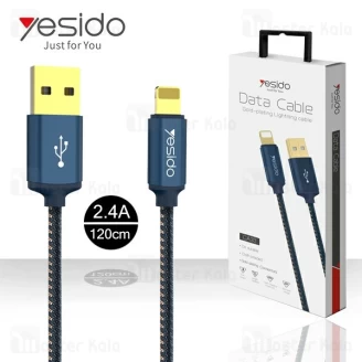 کابل لایتنینگ یسیدو Yesido CA33 Data Cable توان 2.4 آمپر و طول 1.2 متر