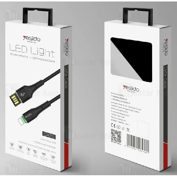 کابل لایتنینگ یسیدو Yesido CA35 Data Cable توان 2.4 آمپر و طول 1.2 متر