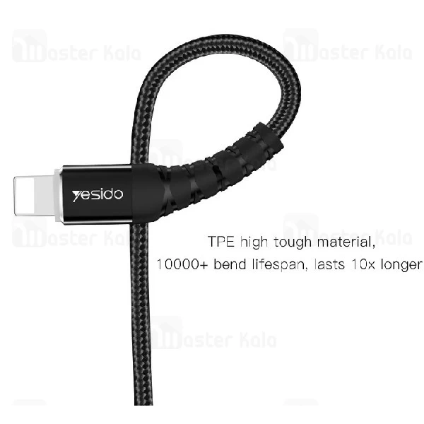 کابل لایتنینگ یسیدو Yesido CA35 Data Cable توان 2.4 آمپر و طول 1.2 متر