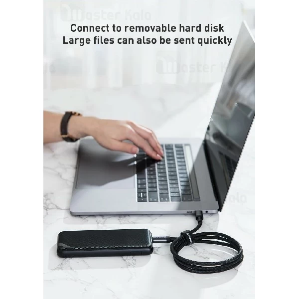 کابل دو سر تایپ سی Baseus Cafule PD3.1 100W QC3.0 Cable قابلیت اتصال به TV
