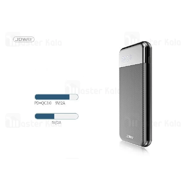 پاوربانک 10000 جووی Joway JP156 Type C PD QC3.0 دو پورت فست شارژ