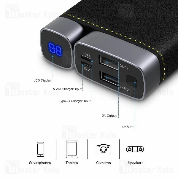 پاوربانک 20000 میلی آمپر پوریدا Puridea X02 Power Bank با روکش چرمی