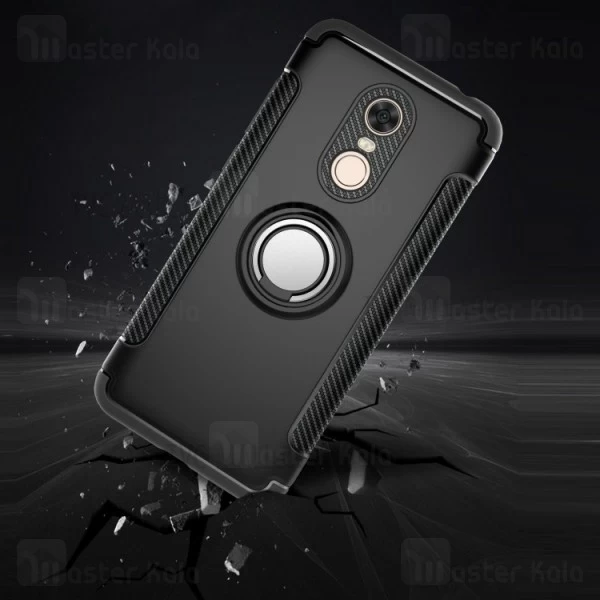 قاب Xiaomi Redmi 5 Plus / Note 5 Fiber Carbon Rugged Armor Magnetic Ring Case 