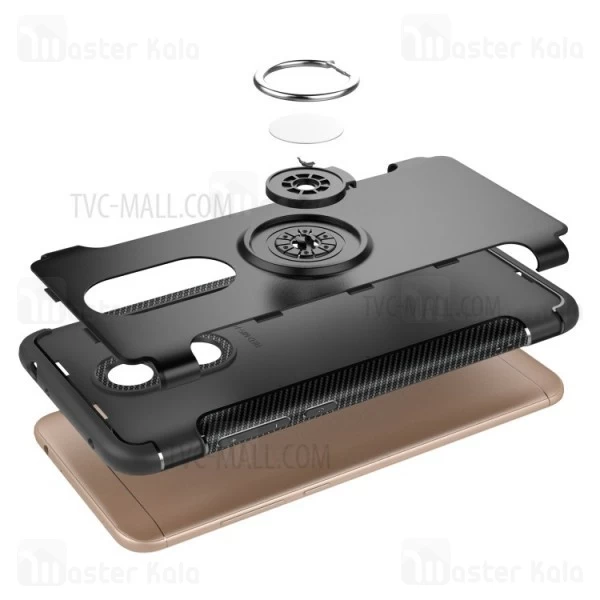 قاب Xiaomi Redmi 5 Plus / Note 5 Fiber Carbon Rugged Armor Magnetic Ring Case 