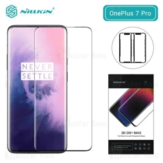 محافظ صفحه شیشه ای تمام صفحه تمام چسب نیلکین Oneplus 7 Pro Nillkin 3D DS+ Max