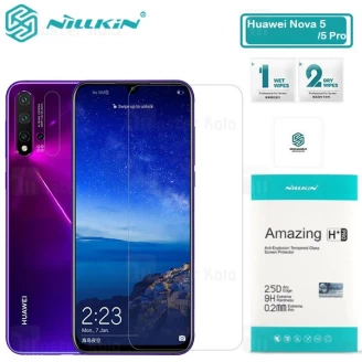 محافظ صفحه شیشه ای نیلکین هواوی Huawei Nova 5 / Nova 5 Pro Nillkin H+ Pro + محافظ لنز