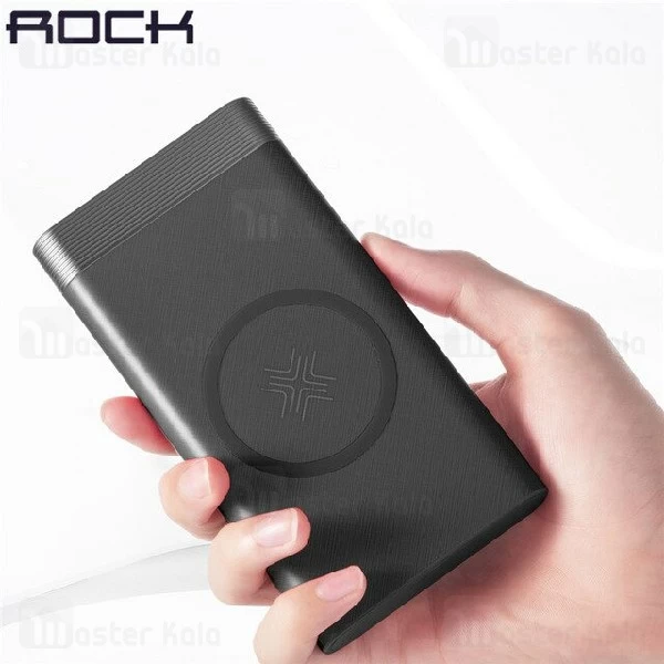 پاوربانک وایرلس 10000 میلی آمپر راک Rock RMP0385 Wireless توان 2.4 آمپر